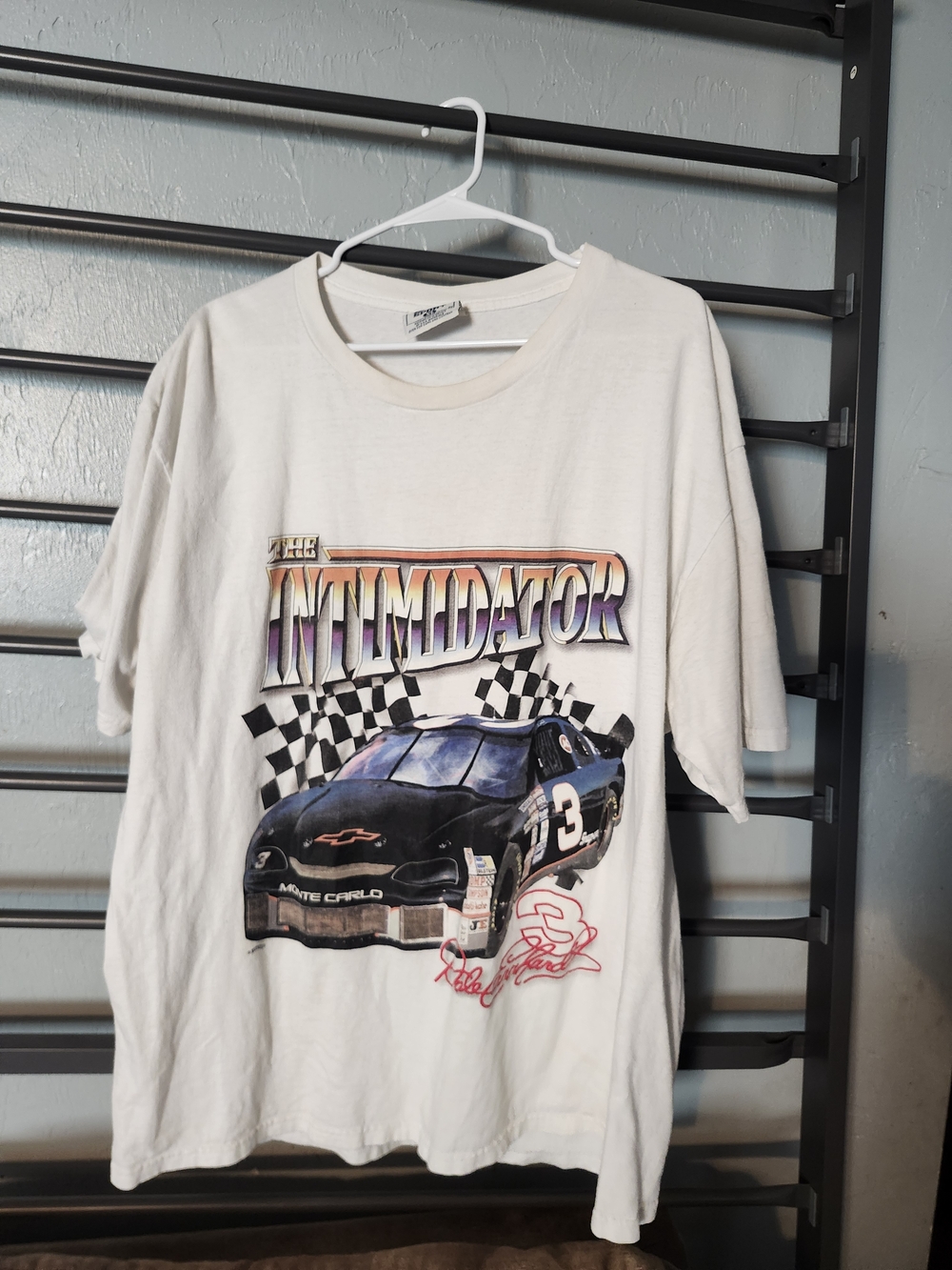 White 'The Intimidator' Graphic Racing Tee
